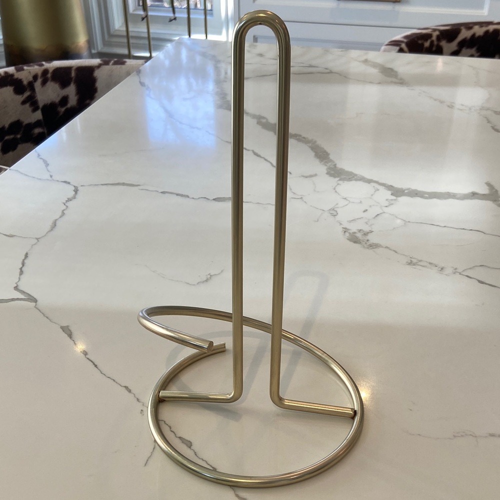 “Add On” Elegant Champagne Gold Paper Towel Holder